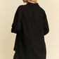 Davi & Dani Crinkled Jacquard Button Down Shirt