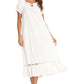 Lace Detail Short Sleeve Lounge Dress