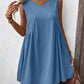 Ivy Lane Ruched V-Neck Sleeveless Mini Dress