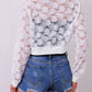 Sheer Baseball Collar Zip Up Jacket