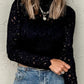Crochet Turtleneck Long Sleeve Top