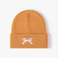 Embroidered Bow Knit Hat