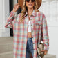 Plaid Collared Neck Long Sleeve Shirt
