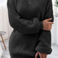Boat Neck Long Sleeve Mini Sweater Dress