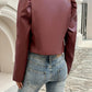 Devine Open Front Puff Sleeve Jacket