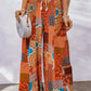 Full Size Drawstring Printed Wide Leg Pants