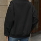 V-Neck Long Sleeve Dropped Shoulder Sweatshirt