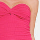 Zenana Ruched Twisted Sweetheart Neck Top