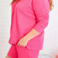 Plus Size Drawstring Dropped Shoulder Hoodie and Shorts Set
