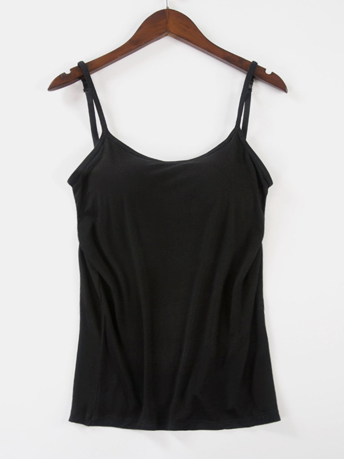 Full Size Scoop Neck Adjustable Strap Cami