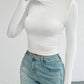 Mock Neck Long Sleeve T-Shirt