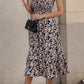 Smocked Printed Wide Strap Dress