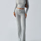 Devine Round Neck Long Sleeve Top and Drawstring Pants Set
