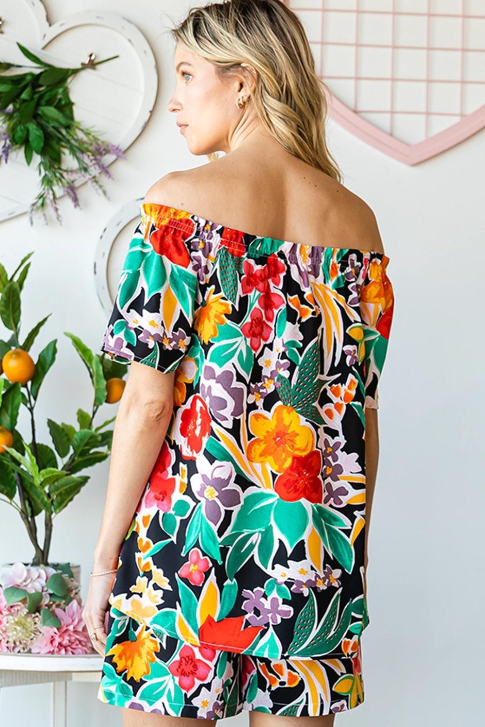 Cotton Bleu by Nu Label Floral Off-Shoulder Top *