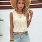 Ruched Round Neck Tank