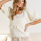 BiBi Tassel Detail Textured Square Neck Sweater - Brand BiBi