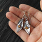 Alloy Rhinestone Leaf Shape Earrings