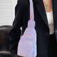 Corduroy Solid Color Crossbody Bag