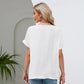 Round Neck Short Sleeve Blouse