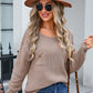 Decor Button Drop Shoulder Knit Top