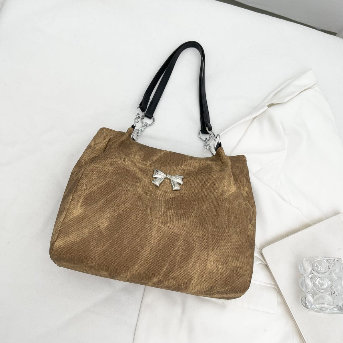 Lily & Luna Bow Polyester Medium Tote Bag