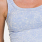 Zenana Washed Ribbed Scoop Neck Wide Strap Tank