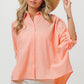 BiBi Plaid Button Up Dolman Sleeve Shirt - Brand BiBi