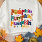 Letter Graphic Round Neck Long Sleeve Sweatshirt