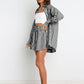 Full Size Striped Dropped Shoulder Shirt and Shorts Set