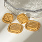 18K Gold-Plated Stainless Steel Square Earrings