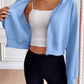 Ivy Lane Zip Up Dropped Shoulder Hooded Jacket