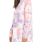 Pocketed Tie-Dye Round Neck Long Sleeve Dress