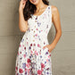 Double Take Scoop Neck Buttoned Sleeveless Magic Dress with Pockets