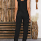Wide Strap Jumpsuit with Pockets