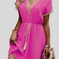 Tassel V-Neck Short Sleeve Dress