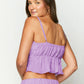 Square Neck Sleeveless Top and Ruched Skirt Set