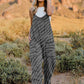 Double Take Full Size Printed V-Neck Sleeveless Jumpsuit