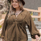 Plus Size Tie Neck Long Sleeve Blouse