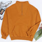 Quarter Zip Dropped Shoulder Sweatshirt