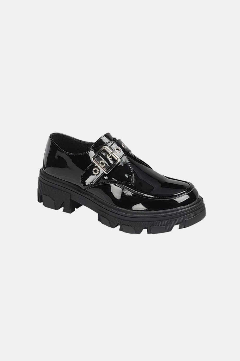 Forever Link Buckled Platform Lug Sole Loafers *