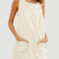 Mandy Round Neck Wide Strap Mini Dress with Pockets