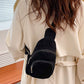 Corduroy Solid Color Crossbody Bag