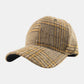 Plaid Adjustable Cotton Baseball Cap