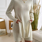 Devine Slit Round Neck Top and Shorts Sweater Set