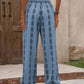 Tied Printed High Waist Pants