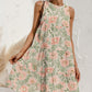 Tiered Printed Round Neck Sleeveless Dress