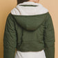 Love Tree Zip Up Cropped Hooded Sherpa Reversible Jacket