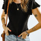 Layered Flutter Sleeve Round Neck Top