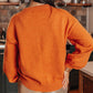THANKSGIVING Round Neck Dropped Shoulder Sweater