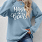 Letter Graphic Round Neck Long Sleeve Sweatshirt